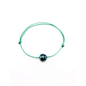 Collection les Merveilles du Pacifiques Bracelet perle cerclée sur cordon - BRC01 vert