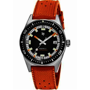 Montres Lip Homme LIP NAUTIC 3 SCAPHANDRIER ORANGE. 670098